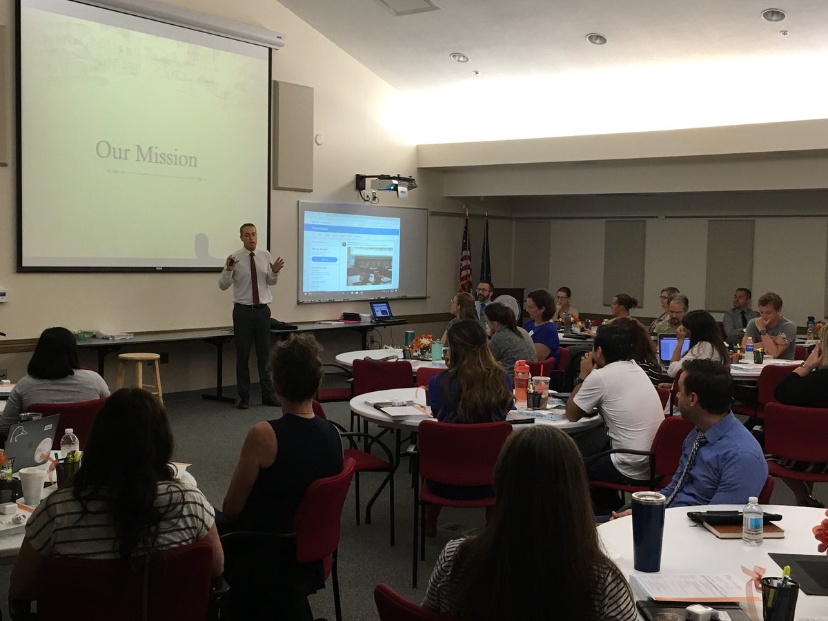 D2Barkey's tweet photo. Welcome new WCS teachers to new teacher orientation! #wcsmission https://t.co/fU6QdPrfap