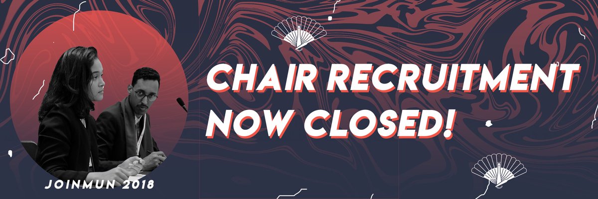 joinmun's tweet photo. A huge thank you to everyone who participated in the second International Chair Recruitment, we wish you all the best of lucks! #JOINMUN2018 https://t.co/UbwvjACOSg