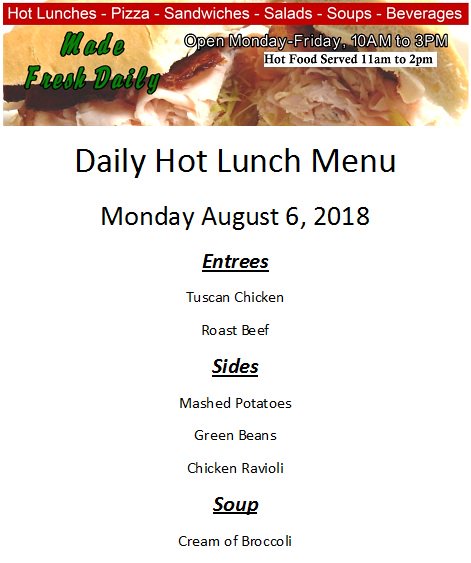 #MondayMotivation #today specials are #roast beef or tuscan #chicken have it with mashed #Potatoes