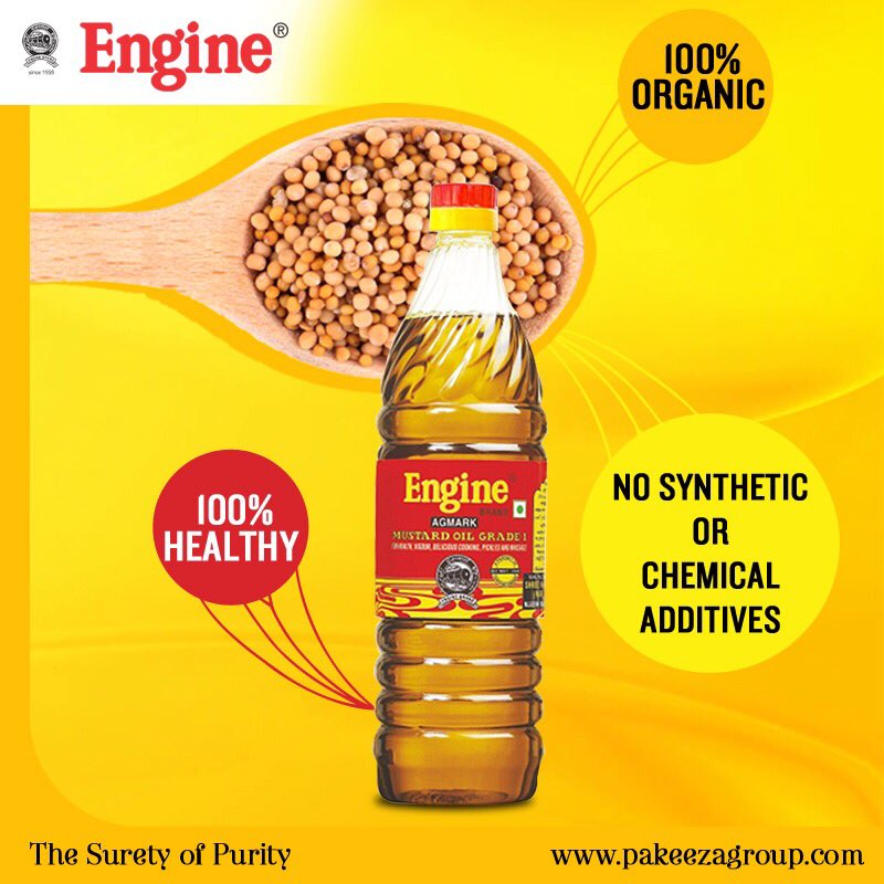 EngineBrand's tweet photo. Engine Brand brings you a 100% organic and 100% healthy mustard oil with no synthetic or chemical additives! #healthylife #livehealthy #gohealthy #MustardOil #NoAddedFlavor #PureOil #healthyoil #organicoil #BestForKitchen #EngineBrand #EngineMustardOil #SuretyofPurity https://t.co/NDFQvBqRN6