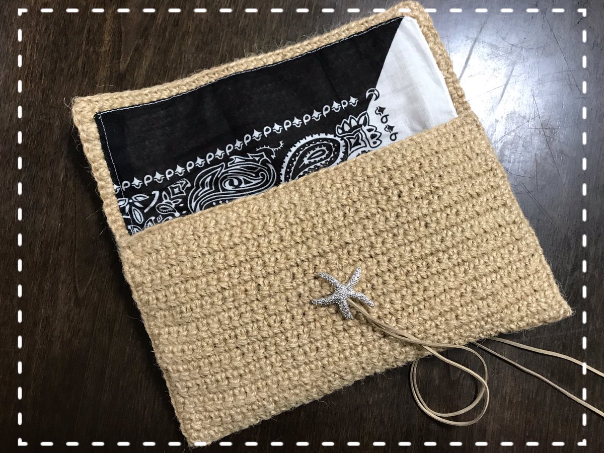 大塚みゆき 大阪でダイエットカウンセラー 美肌カウンセラーをしています 健康工房はなもも على تويتر 今日は久しぶりに趣味のツイート 去年親友ちゃんに頼まれて 編んで作った麻ひものクラッチバッグ 中の内布も手縫いでがんばりました 今年も使って