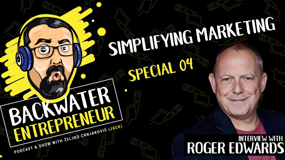 zeljko_su's tweet photo. A simple approach to marketing can sometimes be much more powerful and bring more insight. Check out the new #interview episode of the #backwaterentrepreneur #podcast /w @Roger_Edwards 
https://t.co/AxUclgKT8d https://t.co/WHOOyv036E