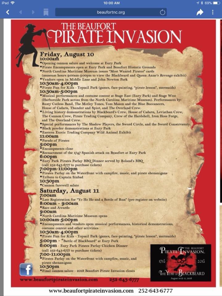 Come out and join <a href="/CrystalCoast252/">COASTBUSTERS</a> at the Beaufort Pirate Invasion August 10th and 11th in downtown Beaufort, NC from 10-7!!!