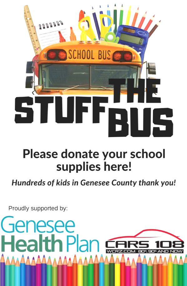 GeneseeHealth's tweet photo. @GeneseeHealth is proud to sponsor the 2018 Stuff the Bus program with Cars 108! Community members can donate school supplies to children in need within Genesee County at our office located at 2171 S. Linden Road, Flint. https://t.co/NuhiFOUs4w
#GHPHealthYes #StuffTheBus2018 https://t.co/cu3YgVsbxe