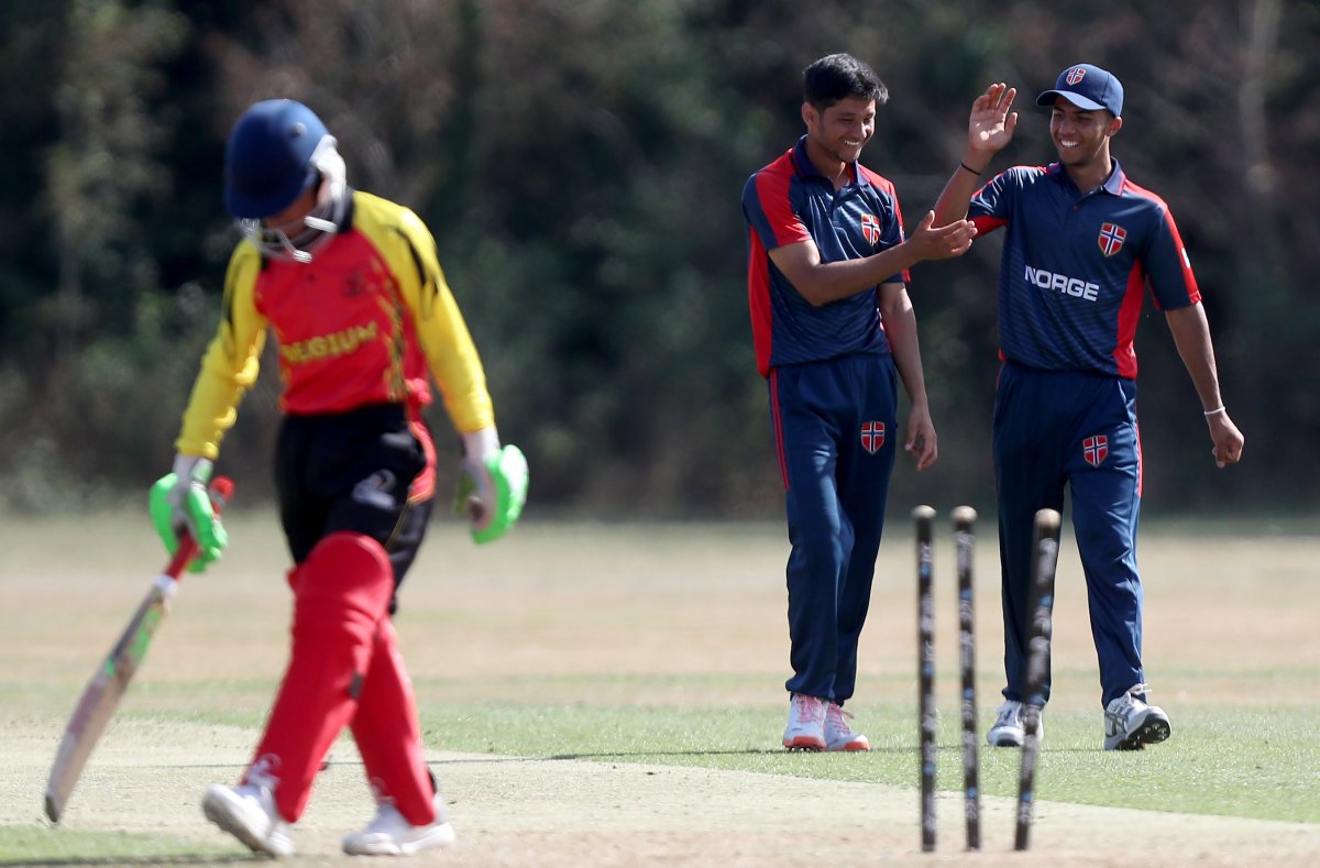 icc_europe's tweet photo. RESULT: @CricketBelgium fall 69 runs short against @norskcricket #U19CWCQEurope SCORECARD: https://t.co/CRRzXlFVuu https://t.co/PbH9sLEDnF