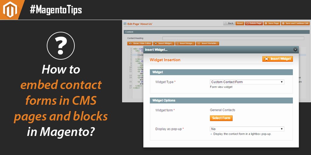 plugincompany1's tweet image. [Free Tutorial] How to embed #ContactForms in #CMS pages and blocks in #Magento? Read here ➡ buff.ly/2LUzXeh
#MagentoTips