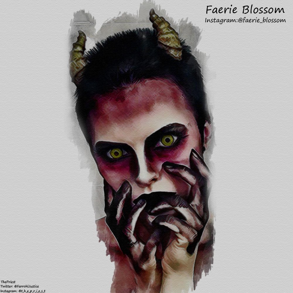 FarrohlJustice's tweet photo. (Anzeige/unbezahlt/Nennung von Namen/Marken/Hobby)
.
Edited this #colored #drawingeffect in #photoshop on base of https://t.co/G66umLpm6R 's "Demon Child" #selfie.
.
#adobe #digitalart #fanart #cosplay https://t.co/5l6KyCD4Xx