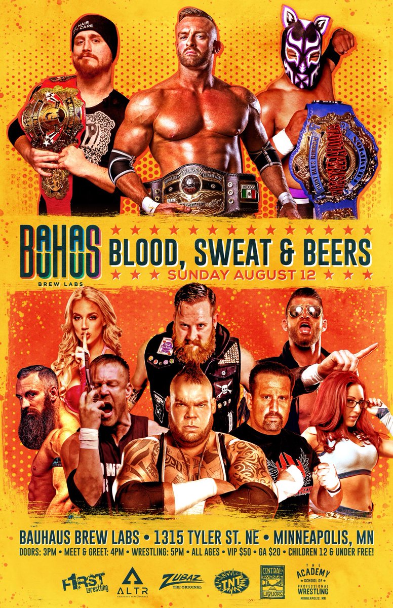 The Academy: School of Professional Wrestling (@theacademysopw) on Twitter photo Blood, Sweat & Beers!
<a href="/theacademySOPW/">The Academy: School of Professional Wrestling</a> is very proud to put on it’s first show in less than 7 days and who better to do it with....
Thank you @bauhausbrewlabs for this opportunity
Head over to dojour.us/s/29412/reserve for tickets! #bloodsweatandbeers #theacademy #bauhaus #anderson Blood, Sweat & Beers!
<a href="/theacademySOPW/">The Academy: School of Professional Wrestling</a> is very proud to put on it’s first show in less than 7 days and who better to do it with....
Thank you @bauhausbrewlabs for this opportunity
Head over to dojour.us/s/29412/reserve for tickets! #bloodsweatandbeers #theacademy #bauhaus #anderson