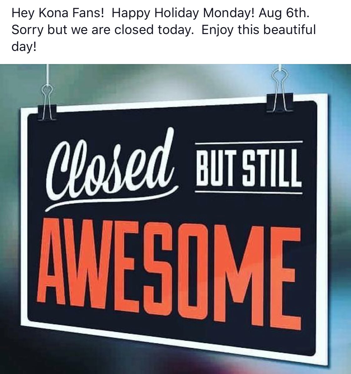 We are closed today but will be at @EsplanadeStage Thurs &amp; @CanaltaCentre for 🚗 &amp; 🎸 ‘s!