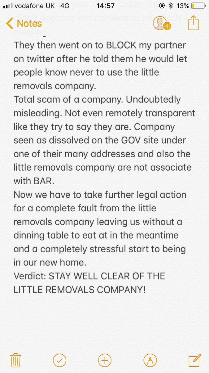 ELLAPALFREY's tweet photo. WARNING! Please read before you ever consider using the @littleremovals #awful #homeremovalsswindon #swindon #littleremovals Please re-tweet. #RT https://t.co/RgRpXSeMAP