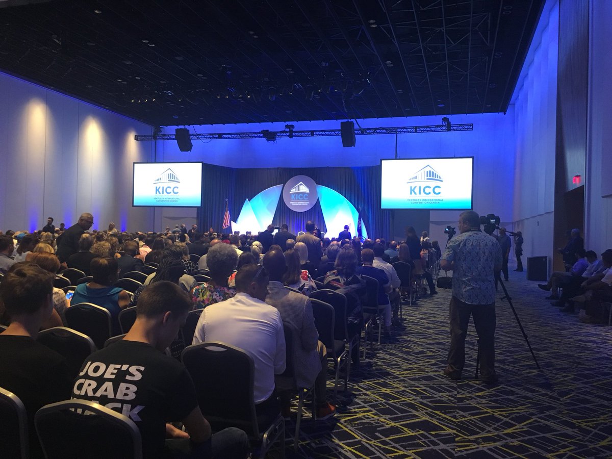 About to get started on the grand return of the Kentucky International Convention Center. The $207 million renovation has drastically changed the look of the facility.