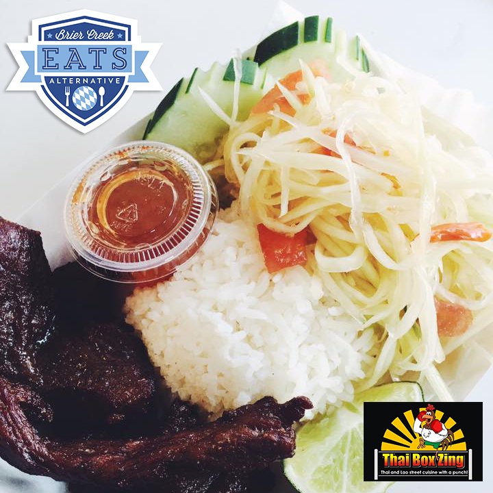Lunch on the first day of the work week is just as important as breakfast each day! Come grab lunch from <a href="/thaiboxzing/">Thai Box Zing</a> <a href="/lasgringastacos/">Tacoslasgringas</a> and @CMLobsterRAL!

#foodie #food #briercreekeats #foodtruck #foodtrucks #raleigh #raleigheats #eats #briercreek #raleighfoodtruck