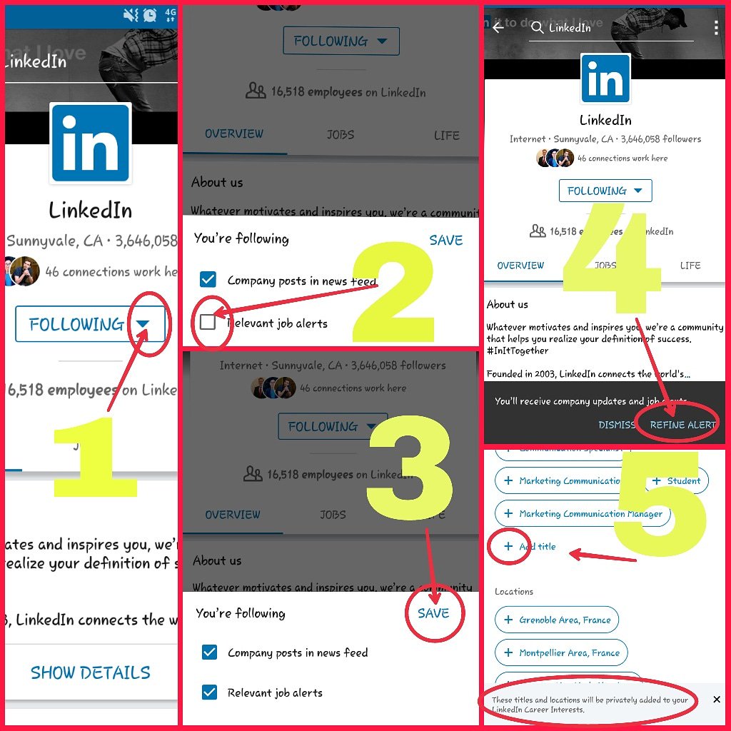 Kaoula06's tweet photo. #Linledin Tips
Pour ceux qui recherchent un emploi, un stage, une alternance....
Quand vous suivez une page entreprise pensez également à activer l'alerte automatique des annonces.
Ainsi vous recevrez les offres directement sans manquer de belles opportunités.
Pensez-y :) https://t.co/gdiLH7sduO