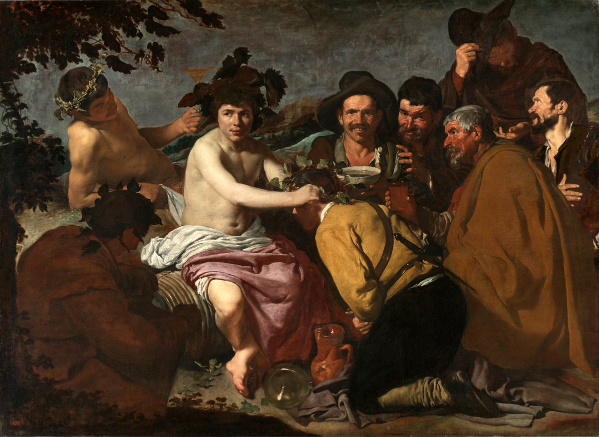 QorkzWine's tweet photo. Diego Rodriguez de Silva y Valazquez died in 1660.  He was a Spanish painter known for The Triumph of Bacchus or The Drunks. #August6th #wine #history #winehistory🍷📗 https://t.co/r97MGF30wG https://t.co/ei8oarozMv