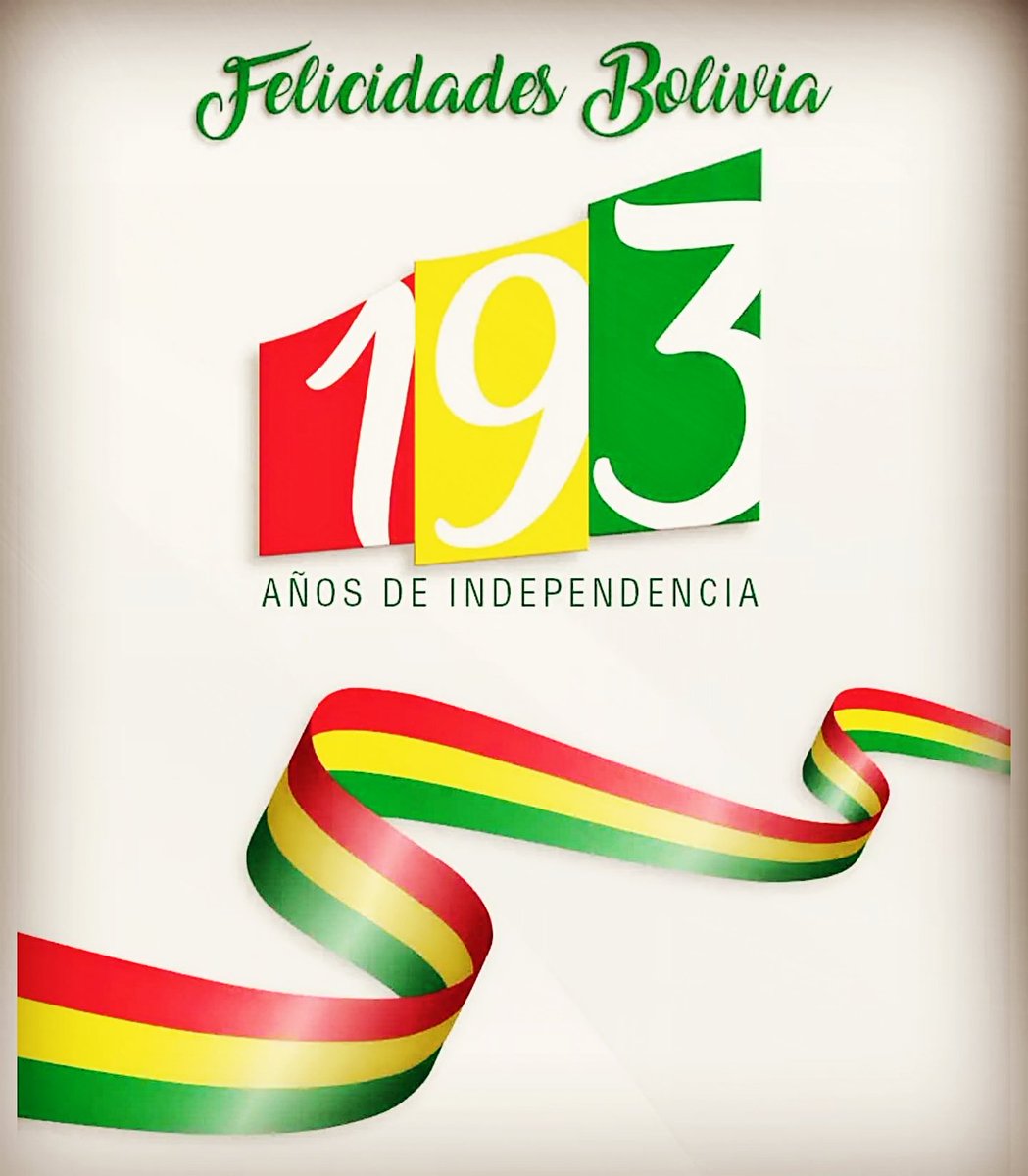 Ninguno ama a su patria porque es grande, sino porque es suya.
🇧🇴🇧🇴🇧🇴🇧🇴🇧🇴🇧🇴🇧🇴🇧🇴🇧🇴🇧🇴🇧🇴
Felicidades Bolivia y a todos los Bolivianos... 
#QueVivaLaDemocracia...!