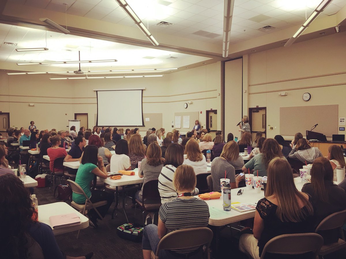 KellerSped's tweet photo. Kicking off our welcome back with all of our special education staff this morning. So excited for a great 18-19 school year. #speddreamwork #kisdsped #welcomeback @KellerISD https://t.co/uVFxlI4n9H