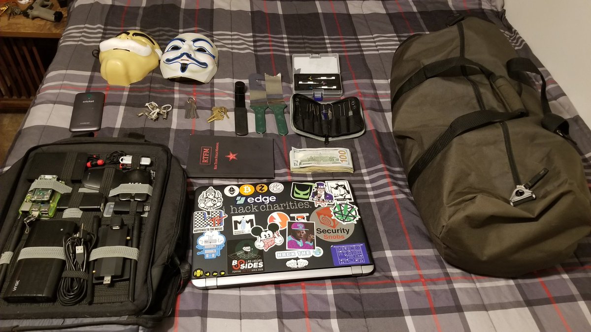 Anonymousperp's tweet photo. Officially packed and on the way. #SummerCamp #DEFCON #BSidesLV #PackAllTheThings https://t.co/Zy0usa3urS