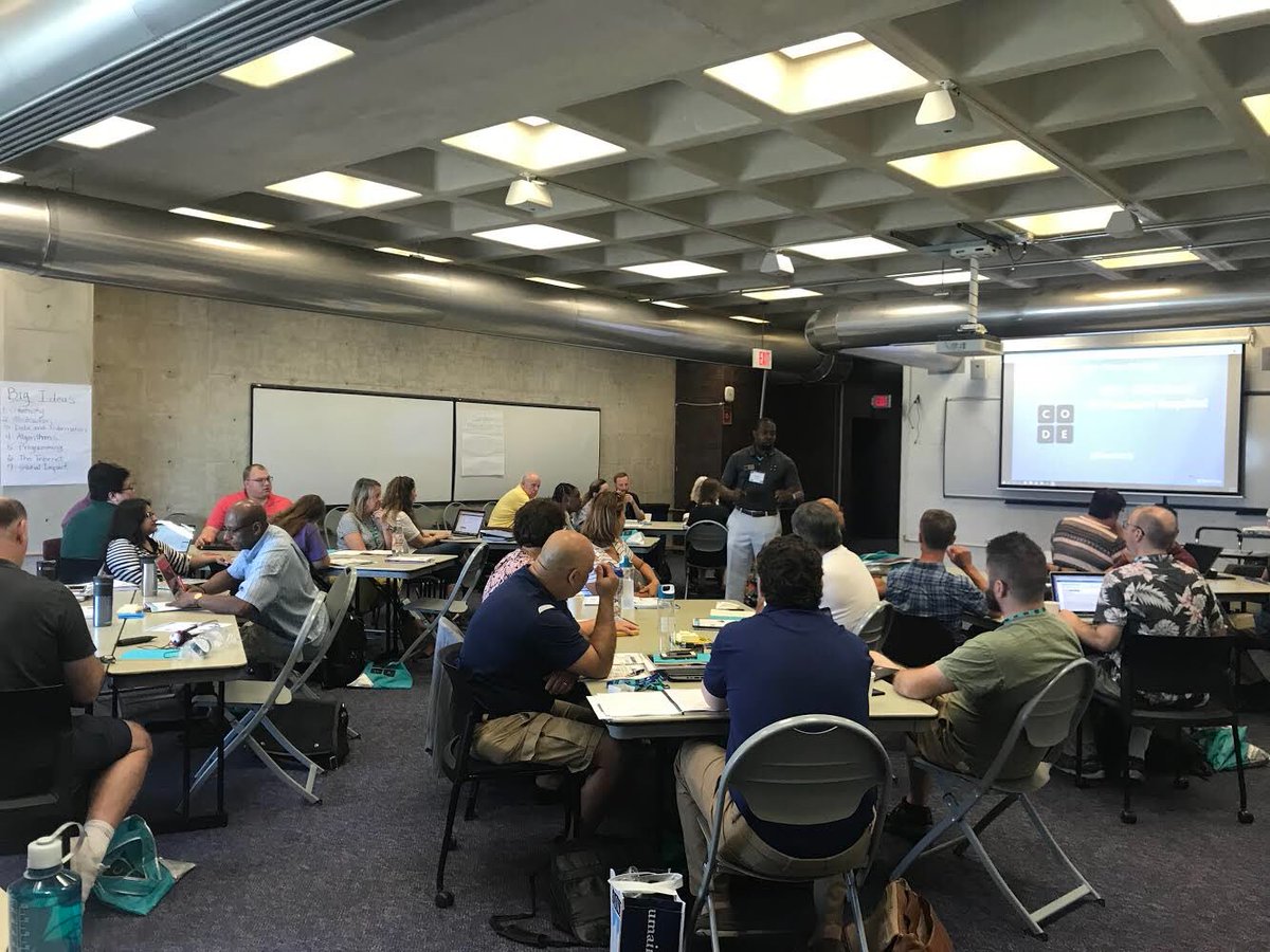 EducateMaine's tweet photo. Day One of CSP workshop. Our Maine CS educators' have joined our MA partners @UMass Boston for the week! @TeachCode #CodeME2018 @mmsa_org @projectlogin https://t.co/HoUctxLo1j