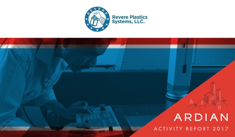 Ardian's tweet photo. Vincent Fandozzi, Head of @Ardian North America Direct Buyouts, discusses with Glen Fish, CEO, @ReverePlastics, how the deal closed with Ardian will help create nationwide plastic components group in the U.S.  #ActivityReport2017   https://t.co/NPaqNdzDuA https://t.co/OmP7TF6Lea