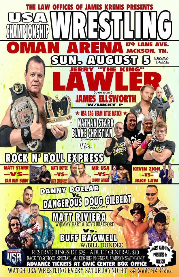 thegrappletalk's tweet photo. #USALive @USACWrestling results - Jackson, TN @IndyPowerRankin #USACW https://t.co/iS3XRAzmJ8