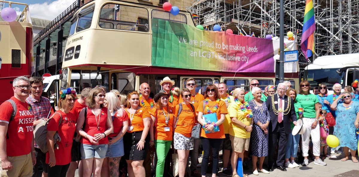 LeedsLGBTInfo's tweet photo. Awesome first pic released of our #LeedsCityCouncil team at #LeedsPride 🏳️‍🌈 No matter your sexuality or gender identity we all need to stand up as allies to each other ❤️ #NoBystanders #InclusionForAll #InclusiveLeeds #Allies #EqualityMatters #Leeds @LeedsCC_News 👍🏼 https://t.co/zU9EP9PYm4