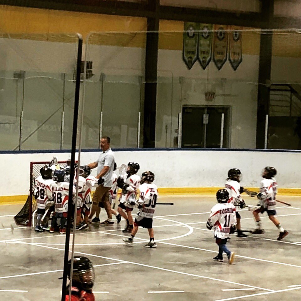 Congrats to our Tyke 3 going 3-0 and moving on tonight. Bring it home warriors! 🔴⚪️🔵 @ontariolacrosse #whitbyproud