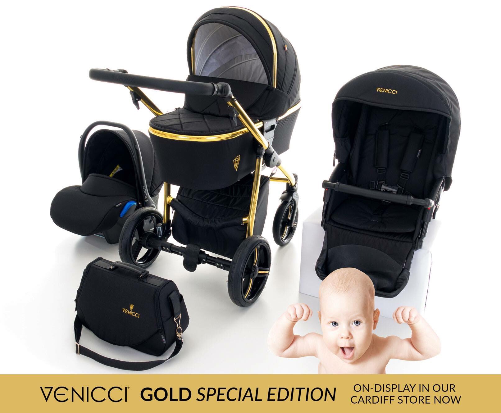 venicci gold pram