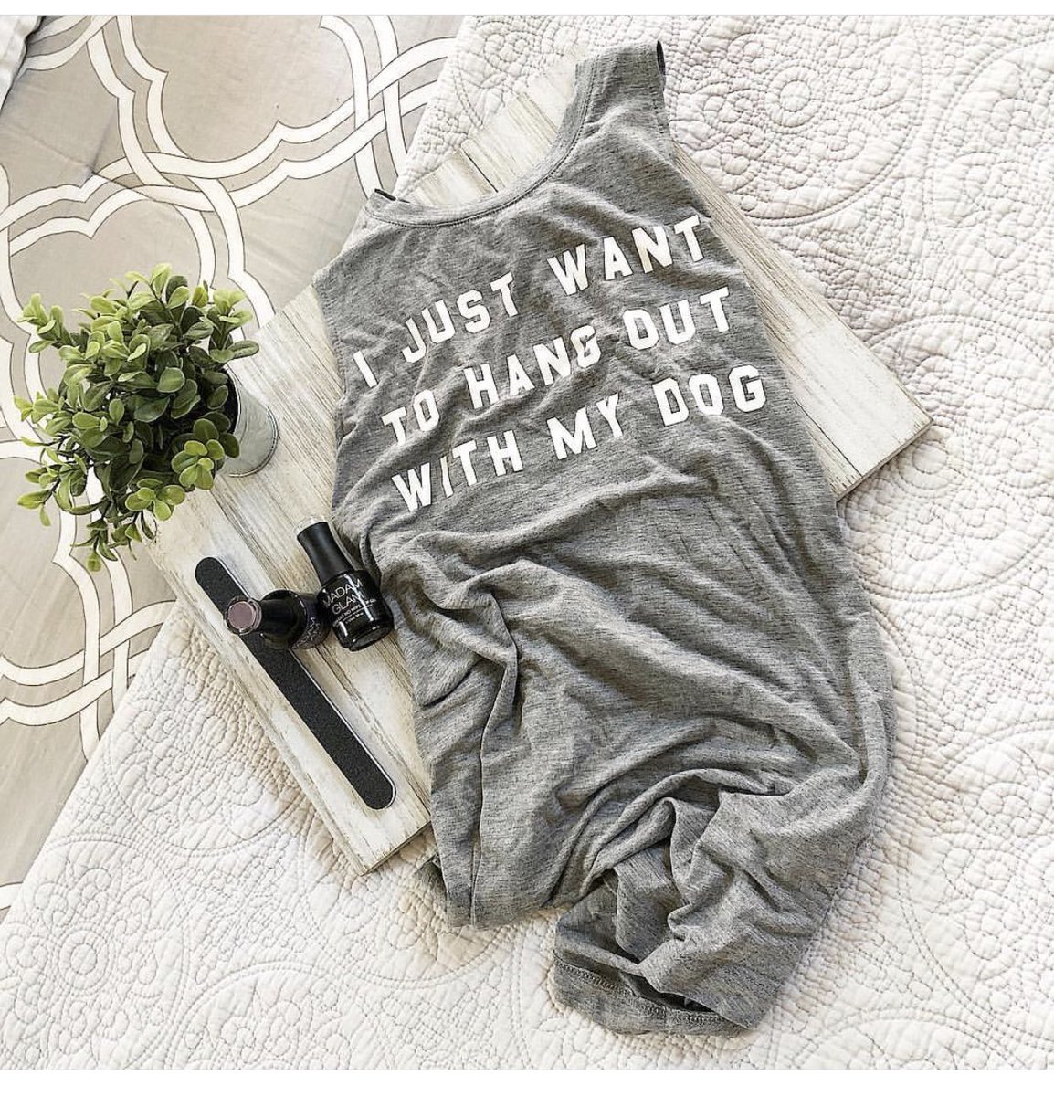 SkinnyGlam's tweet photo. My Monday - Friday wish. 😂

Top from @targetstyle 
#dogmom #whycantibeastayathomedogmom 
@madam_glam #nailart #gelpolish #style #beauty https://t.co/KK5wOFf9OS