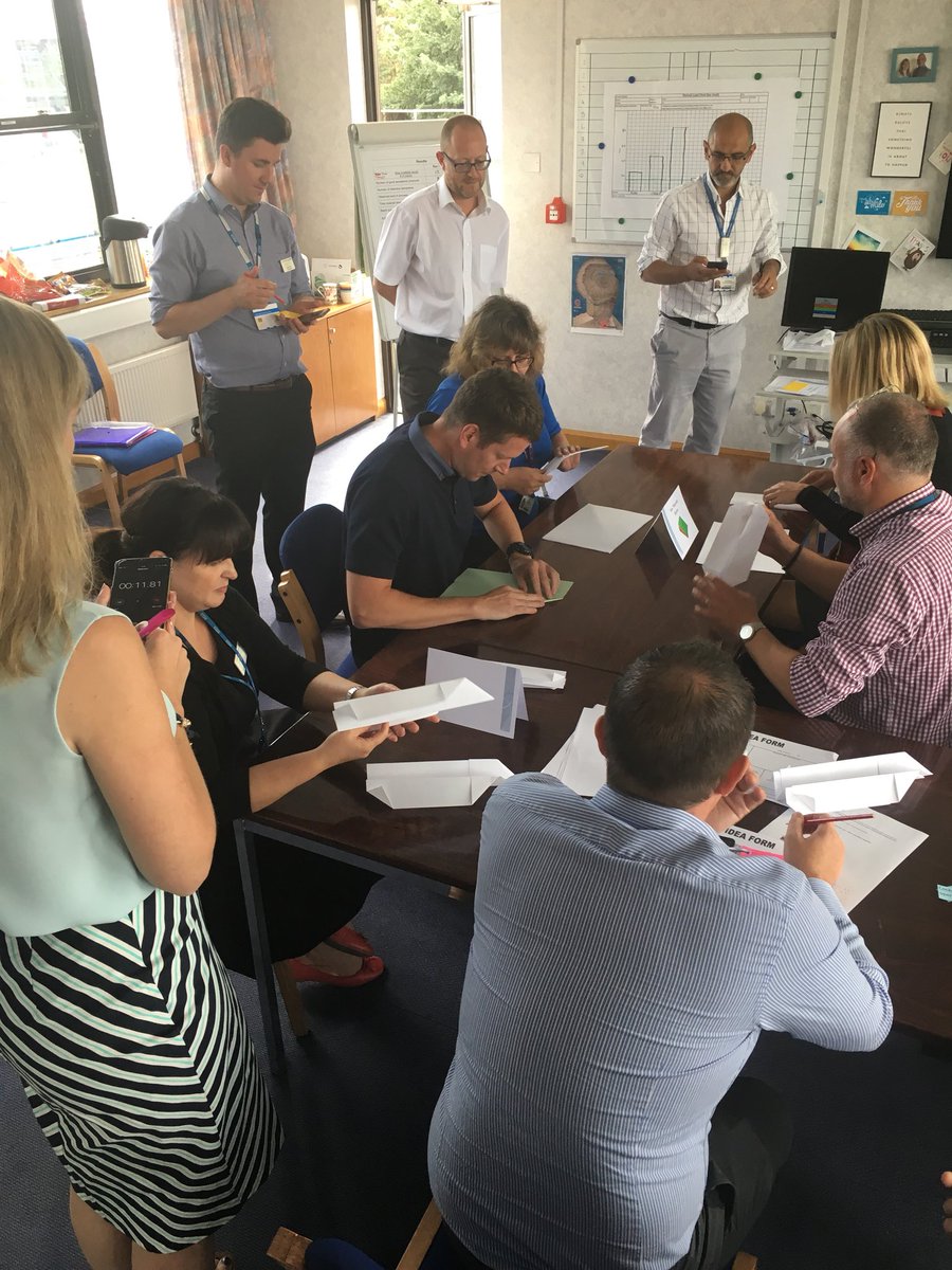 NETSQI's tweet photo. @j_mott1 with @KpoMidyorks the aeroplane game is a great way to highlight the importance of eliminating batching, multi skilled staff, reducing waste and self inspection ✈️ https://t.co/XIAg6BKXhi