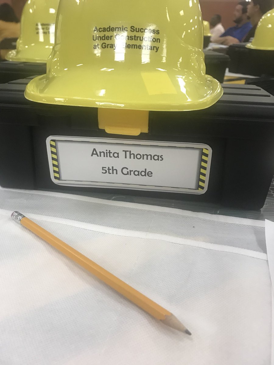 Excited to start my new journey at Gray Elementary! #GrayElementary #UnderConstruction #GrayEagles 💛👷🏾‍♀️🦅✏️📚💛