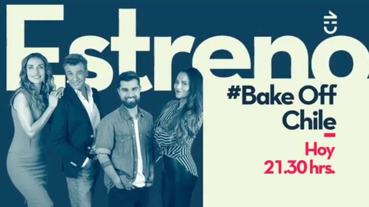 Hoy gran estreno de BAKE OFF CHILE! 21:30 hrs. Por Chilevisión!
<a href="/Gugasaez/">Gustavo Sáez</a> <a href="/YannYvin/">Yann Yvin</a> <a href="/carolinademoras/">Carolina de Moras</a>