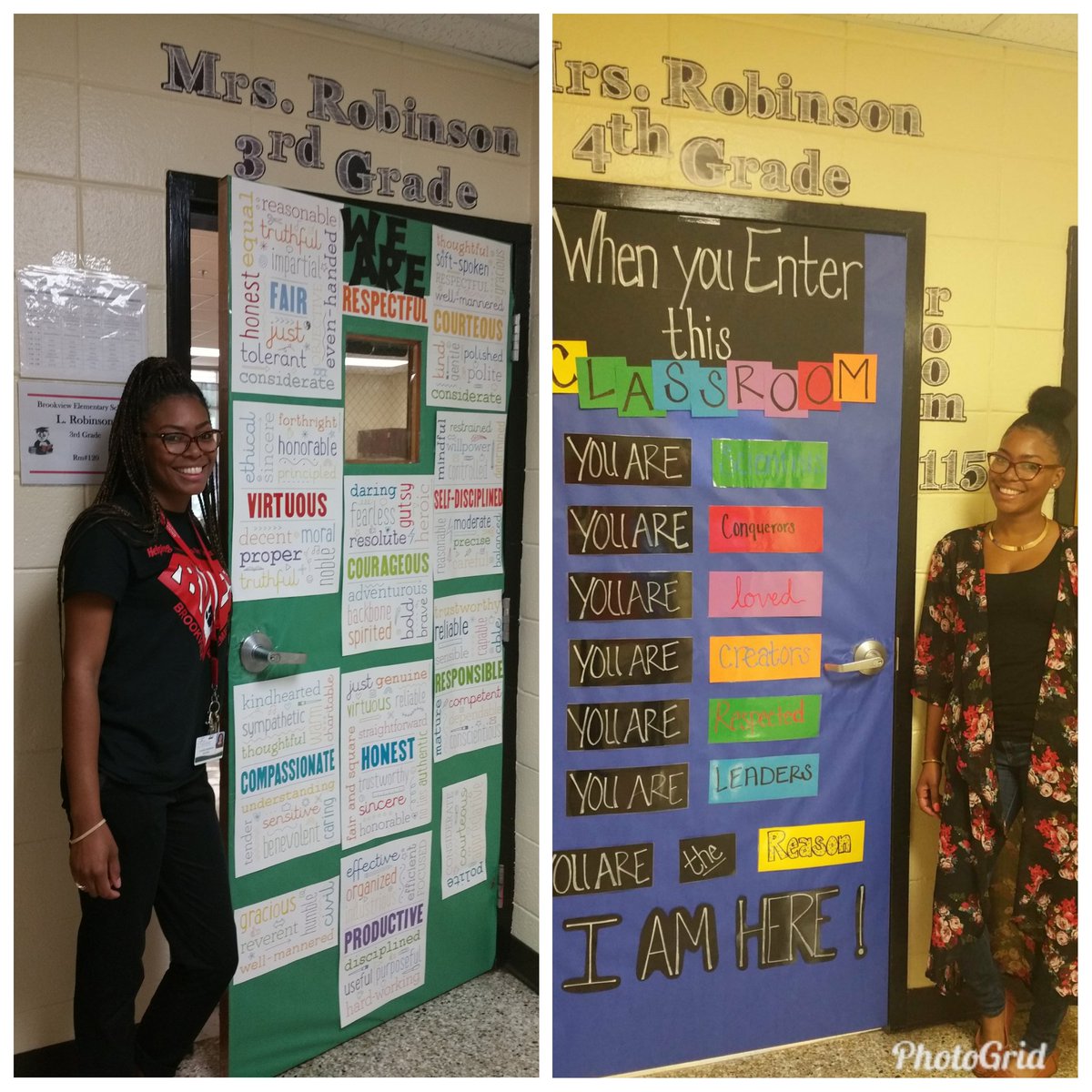 HubbardsStacy's tweet photo. Do you remember Ms. Robinson?Well, she did an amazing job last year with double digit increases in both ELA and Math that she decided to reach back to 3rd grade and do the same this year. Love the door. #teacherretention  #mentorship #highexpections #PhotoGrid https://t.co/I2LqUMcyS0