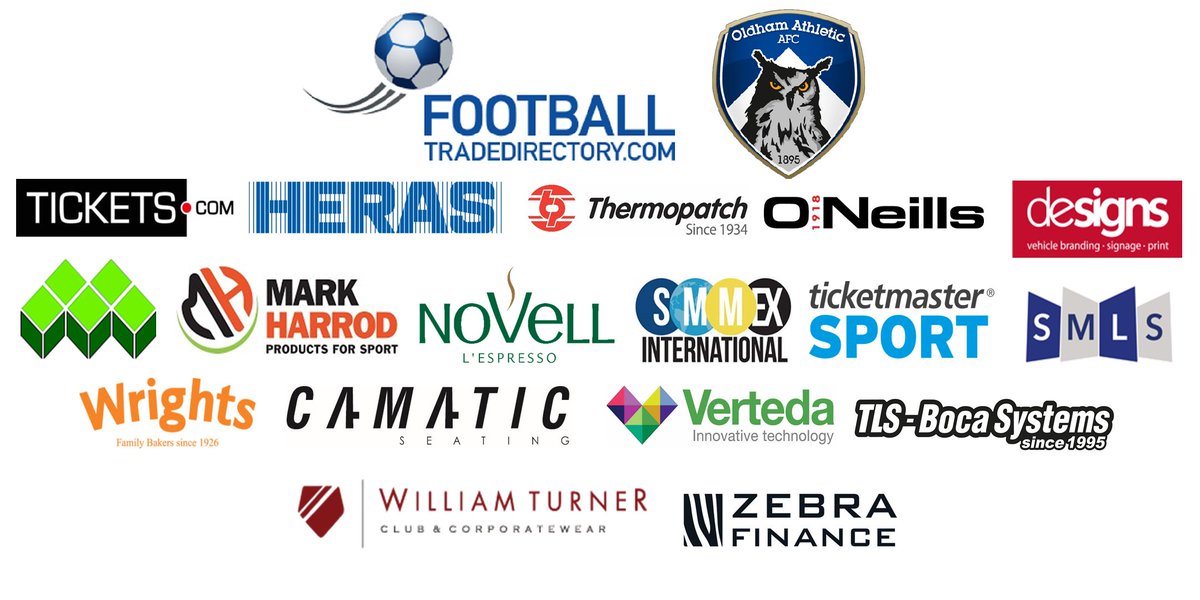 Some great companies already confirmed as exhibiting at our networking event at Oldham Athletic on 27th September, still time to add your name to the list or register for FREE as a delegate. For more information and how to register click the link below
footballtradedirectory.com/oldham-2018?ca…