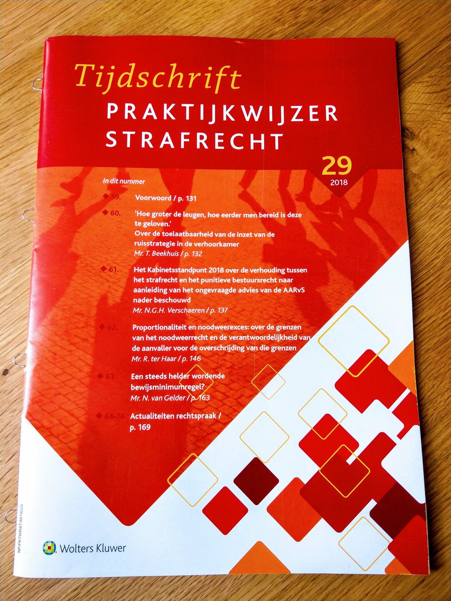 NTS_bju's tweet image. Editie 29 van #TPWS is verschenen, met o.a. een artikel van @NvGelder over de bewijsminimumregel #leestip