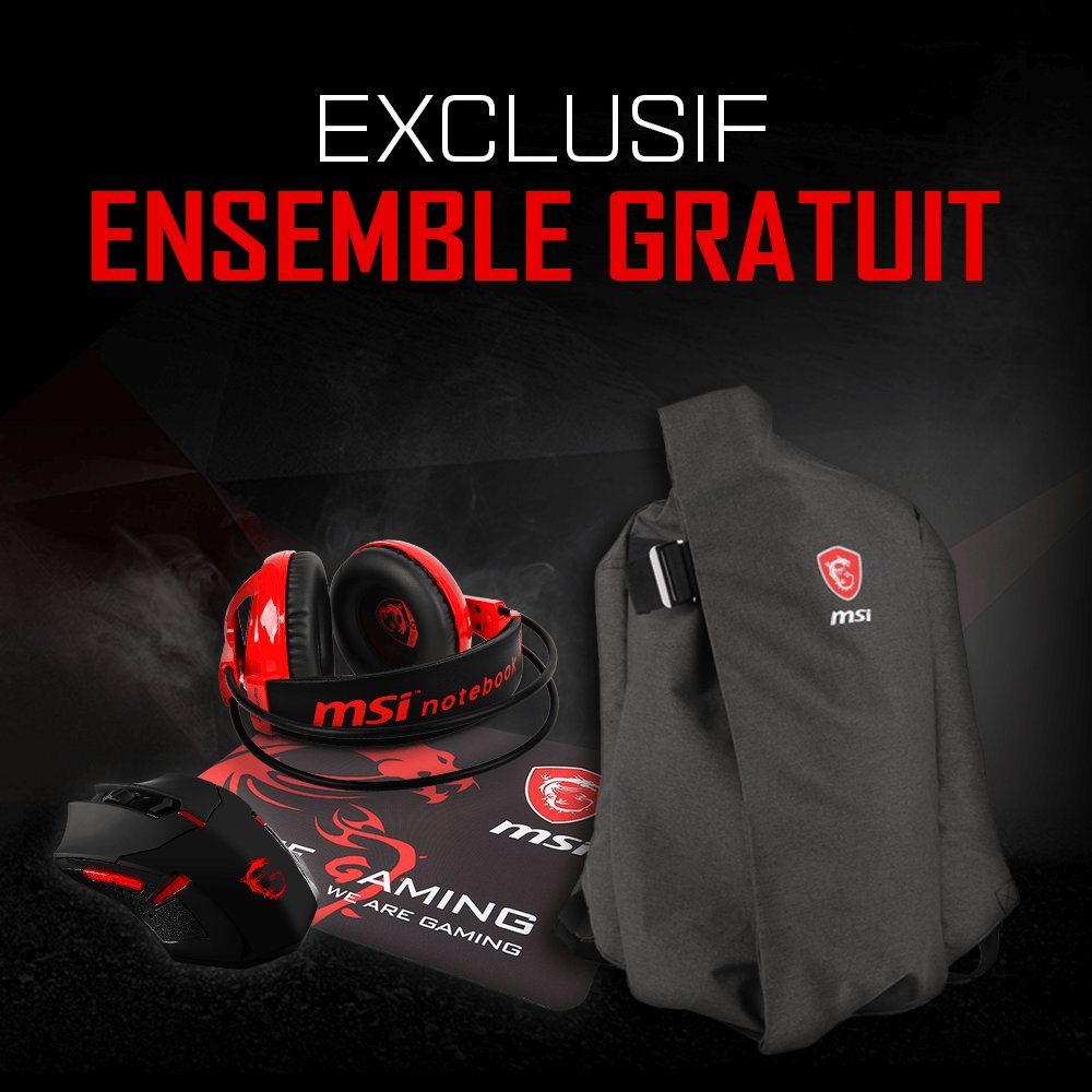 PipertechCanada's tweet photo. Obtenez un ensemble évalué jusqu'à 200$ GRATUIT avec l'achat des  nouveaux laptop MSI de série GE - GS - GT! Cette promotion continue  jusqu'à rupture de stock des ensembles‼️https://t.co/TehBnJnlHa https://t.co/VT1Z615Ulk