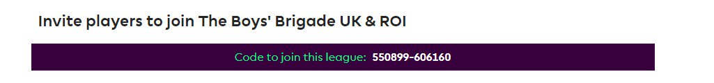 The new fantasy premier league starts up this week... A little unofficial BB league for those entering in the UK &amp; ROI; why not join and see how you fare? Anyone interested then sign on up and spread the word #boysbrigade