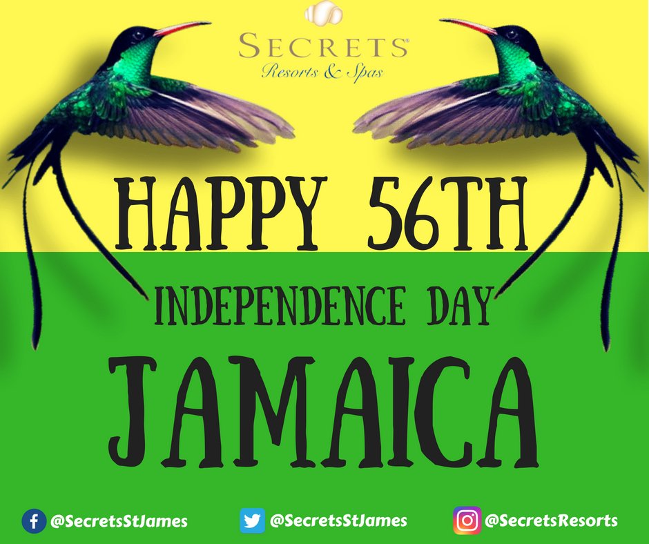 SecretsStJames's tweet photo. "Out of Many, One People"
Happy Independence Day Jamaica from Secrets St James. https://t.co/EFPTJFkii2