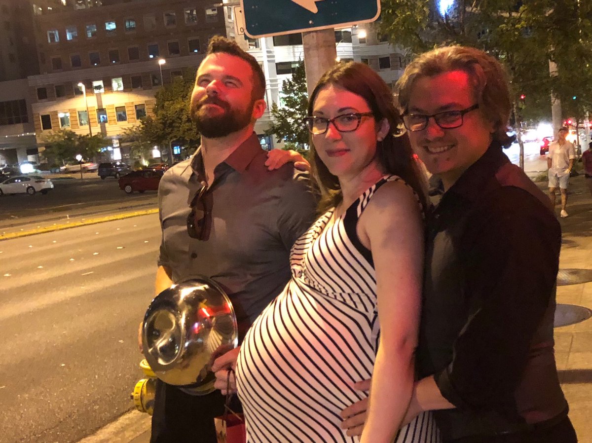 MarkWintersArt's tweet image. My wife is super preggers! And Sara is too! ⁦@jacobsontyler⁩ ⁦@SaraWintersArt⁩