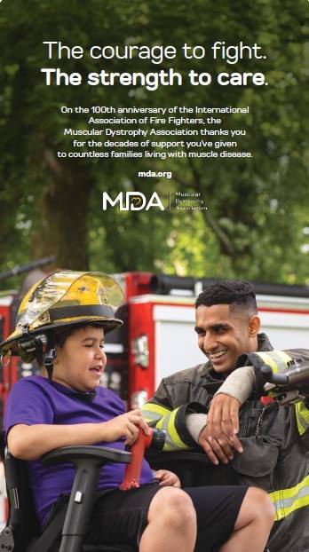 In celebration of the 100 year anniversary of the IAFF, we are
recognizing the generous contributions that Fire Fighters have made to MDA to help move our mission of transforming the lives of individuals affected by neuromuscular disease forward. #missionmonday #filltheboot