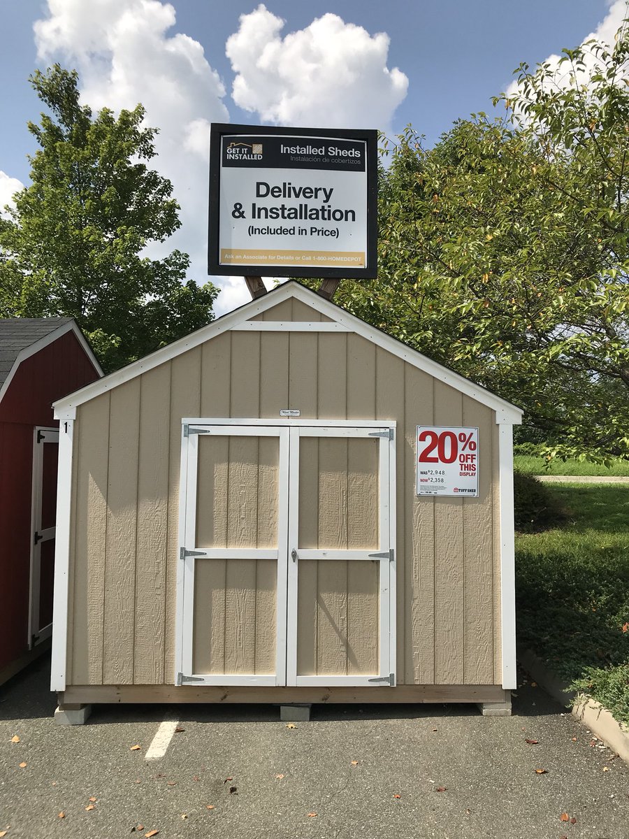 OffTheGridRVA's tweet photo. Looking for #garden #storage for #lawn #gear &amp; want save $ then check out this 8x12 shed that's only 1 of 3 left at #HomeDepot no.4653 (10233 Lake ridge) in #Ashland #Virginia 

#GetTuff 
#footballseason #backyard 
#backtoschool https://t.co/84xVxanoXo