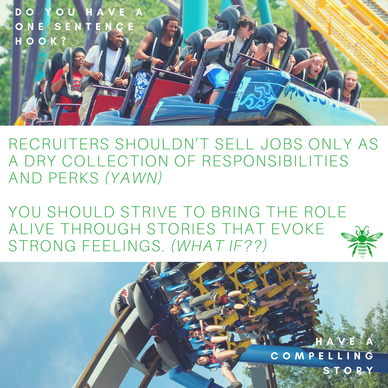 Are you hiring?  Don’t post a boring job description...tell a story!  Why working for you is so great...just like you sell to your customers...sell to your employees..they represent you and your brand! 
#employerbranding #socialrecruitment #storytelling