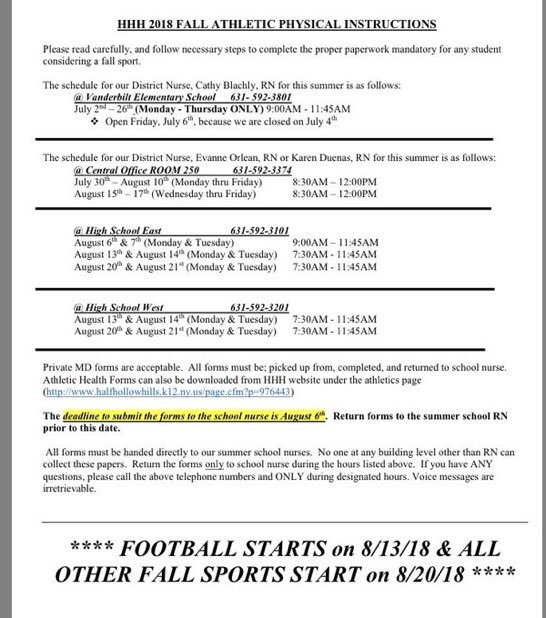 owenhads's tweet photo. @HSWColtsFootbal  this is the moment we have been waiting for. Aug 13 at 6:30 am you must have a physical and stamped white card by the school nurse. Honestly, today is Aug 6,  call the numbers below and make sure you are ready to go https://t.co/P9OdmmR2qg