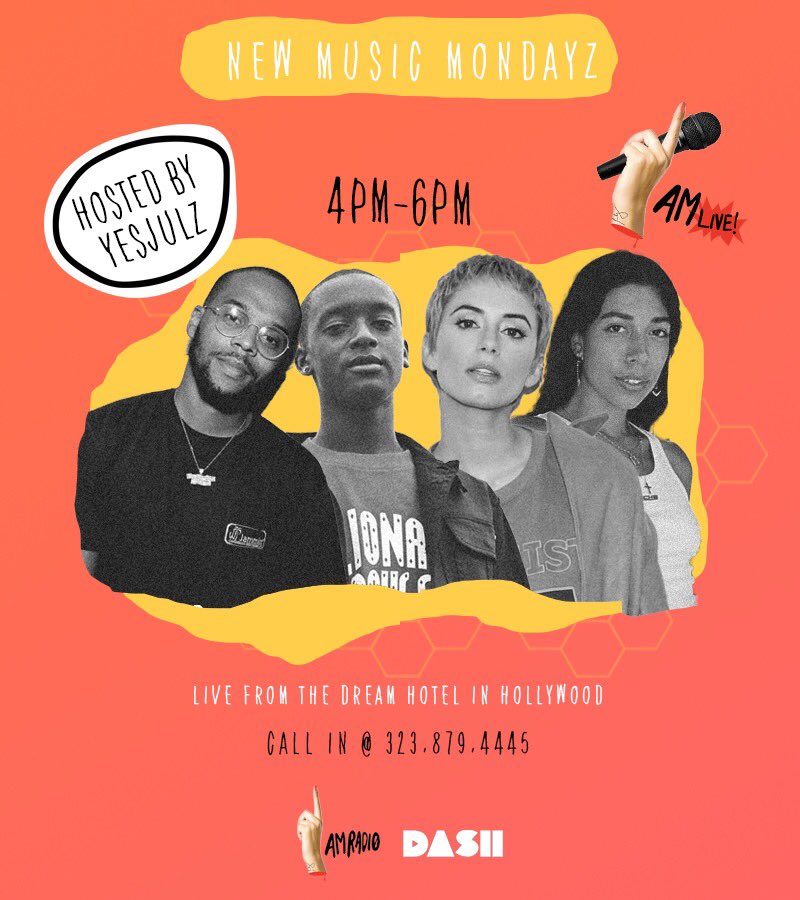 1AMcreative's tweet photo. Today on #1AMRadio:

#1AMLive w/ @Buddy &amp; @Sickamore 
Sounds by @MiaCarucci x #NewMusicMondayz

https://t.co/3aZZeCeq7E https://t.co/SMtLA9U537