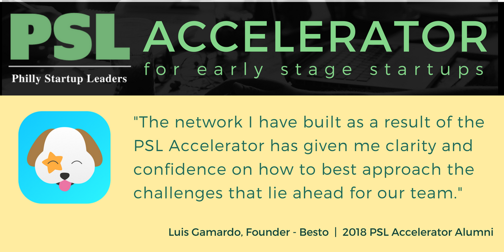 startupleaders's tweet photo. "The network I have built as a result of the #PSLAccelerator has given me clarity and confidence on how to best approach the challenges that lie ahead for our team." - Luis G. Founder of @getBesto 

2019 PSL Accelerator Application Opening in just ONE MONTH! https://t.co/UfeR7LRRzB