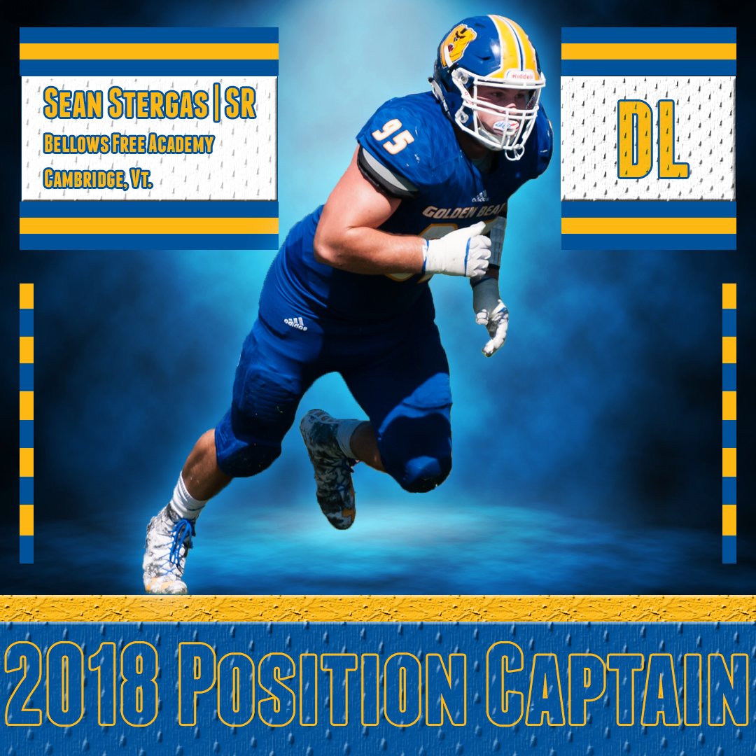 2-time <a href="/CCC_SportsFB/">CCC Football</a> All-Conference Defensive Lineman <a href="/Sterg95/">Sean Stergas</a> from <a href="/BFAFairfaxHS/">Bellows Free Academy</a> returns in the middle of the defense to lead #TheFront in 2018. #WePlayFor4 #AlwaysOn #OneBetter