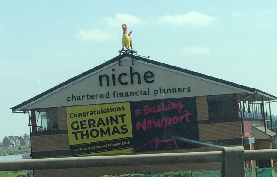 Niche Financial Partners, love what you did with ur Dragon #TDF18 #itcamehome  @GeraintThomas86 Tidy!!