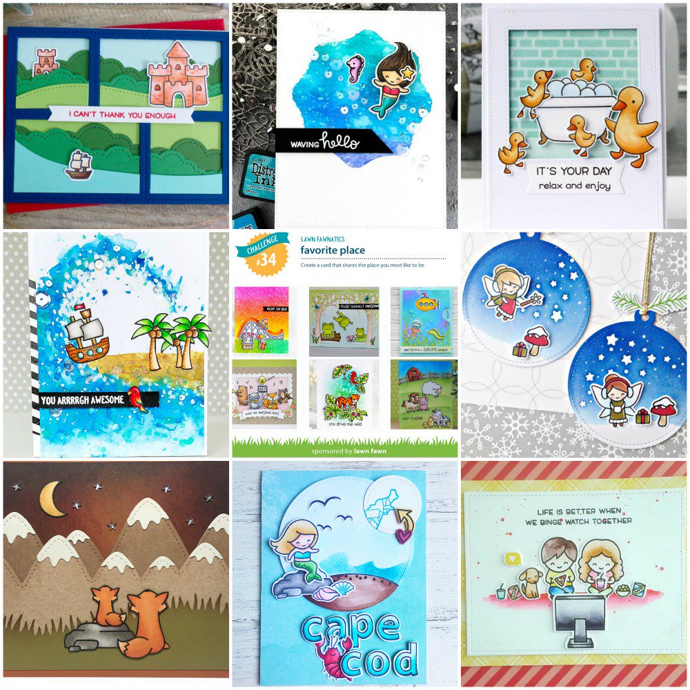 lawnfawn's tweet photo. It’s time for a fresh new Lawn Fawnatics challenge! Think about your favorite place and let your imagination take you where it will this time around and share Your Favorite Place! https://t.co/u3cvLZJuPs https://t.co/3DremEsXqN
