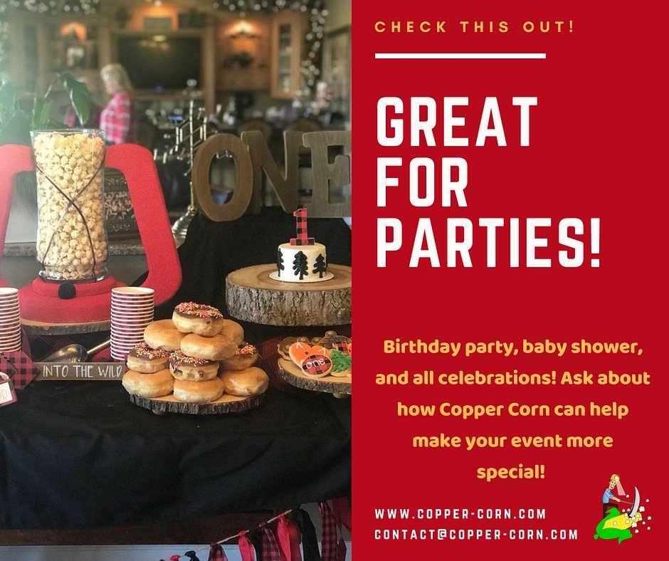 copper_corn's tweet image. Have a birthday party, wedding, or celebration coming up? Let us be a part of it! Our popcorn is a fun treat your guests can snack on or take home as a party favor! Contact us for more information. #COPPERCORN #birthdayparty #tucson