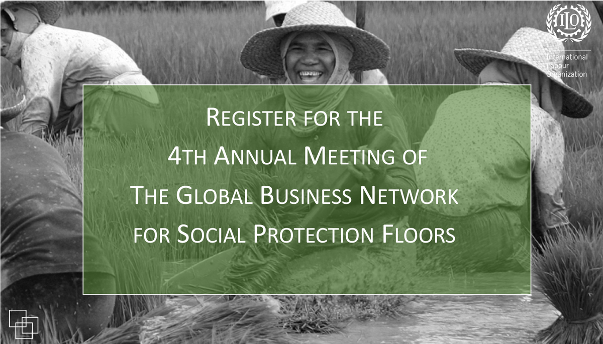 soc_protection's tweet photo. The Global Business Network for #SocialProtectionFloors is a leading platform for enterprises who wish to contribute to reach the #SDGs related to #socialprotection. Express your interest in attending this year's conference on the 23rd of October in Geneva https://t.co/AJTOBv8qDb https://t.co/RXW92ANc1h