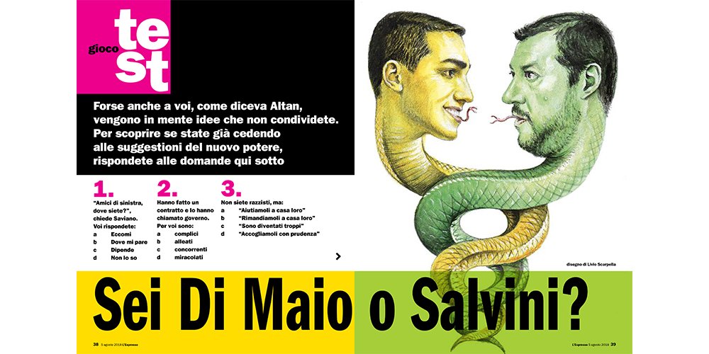 espressonline's tweet image. Il test de L'Espresso: una spiegazione e le nostre scuse. 
Una domanda del gioco estivo pubblicato sull'ultimo numero scatena reazioni indignate. L'autrice e il direttore Marco Damilano scrivono alle lettrici e ai lettori bit.ly/2vMoEdA